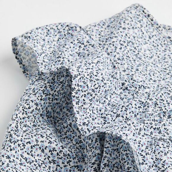 H&M Ruffled Floral Romantic Print Dress New - Picture 6 of 6